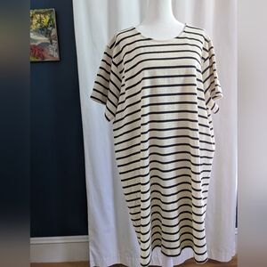 Tuckernuck Black Stripe Lucie Dress 100% Cotton Size 3X Large